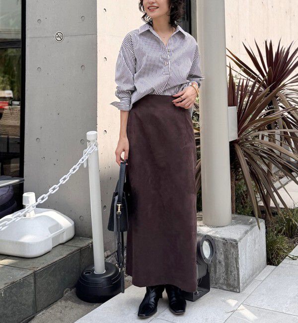 NOLLEY'S sophi「《セットアップ対応》フェイクスエードハイウエストタイトスカート」|スカート|