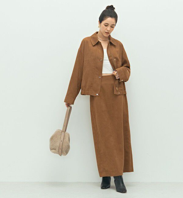 NOLLEY'S sophi「《セットアップ対応》フェイクスエードハイウエストタイトスカート」|スカート|