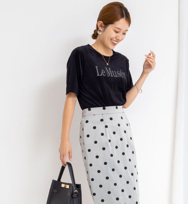 NOLLEY'S「シアートリコットベロアプリントTシャツ」|Tシャツ・カットソー|