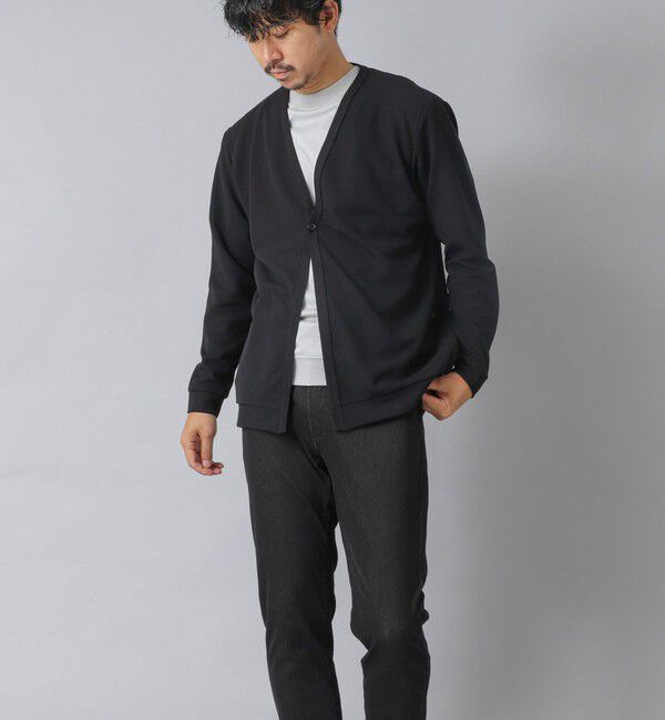 NOLLEY'S goodman「【ACTIVE SECT】《限定展開》ストレッチミラノリブワンボタンカーディガン 25AW」|カーディガン|