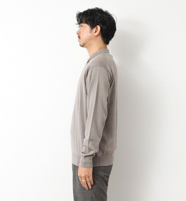 NOLLEY'S goodman「14G成型 ウォッシャブル NSN長袖ポロニット 25AW」|ニット・セーター|