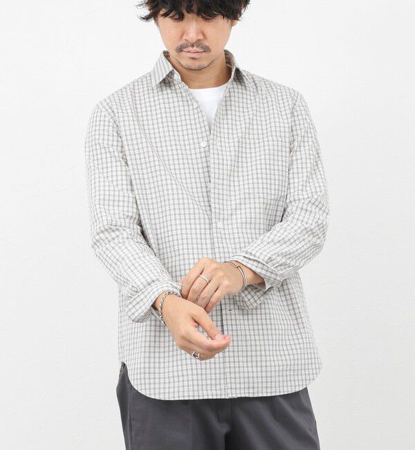 NOLLEY'S goodman「ダブルワッシャー タイプライター レギュラーカラーシャツ 25AW」|シャツ・ブラウス|ホワイト系その他