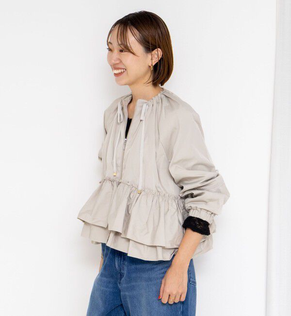 NOLLEY'S「【MARILYN MOON/マリリーンムーン】スパイラルタフタラッフルブルゾン」|ブルゾン・スタジャン|