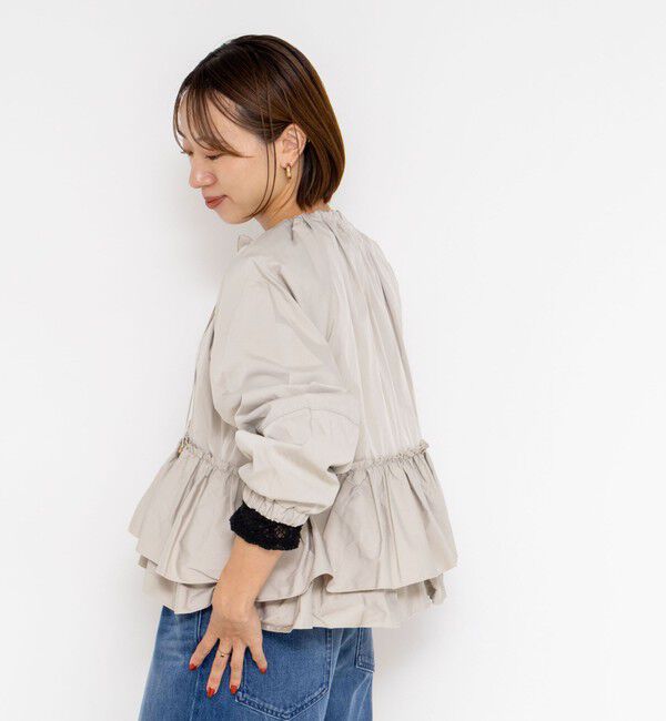 NOLLEY'S「【MARILYN MOON/マリリーンムーン】スパイラルタフタラッフルブルゾン」|ブルゾン・スタジャン|