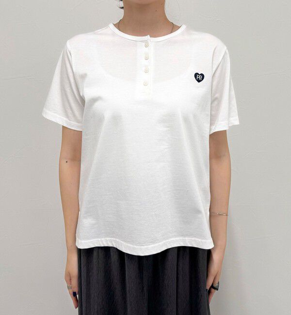 fredy emue「ハートFR刺繍ヘンリーTシャツ」|Tシャツ・カットソー|