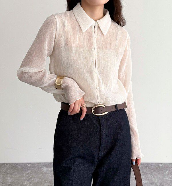 fredy emue「シアープリーツシャツ」|シャツ・ブラウス|