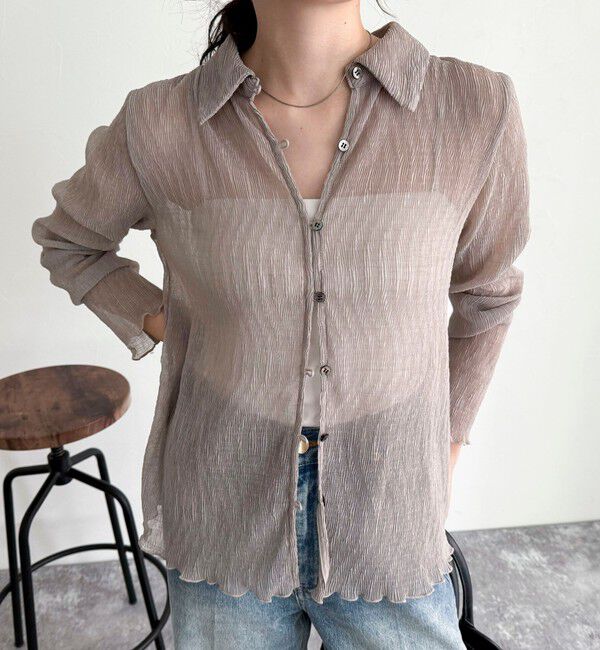 fredy emue「シアープリーツシャツ」|シャツ・ブラウス|