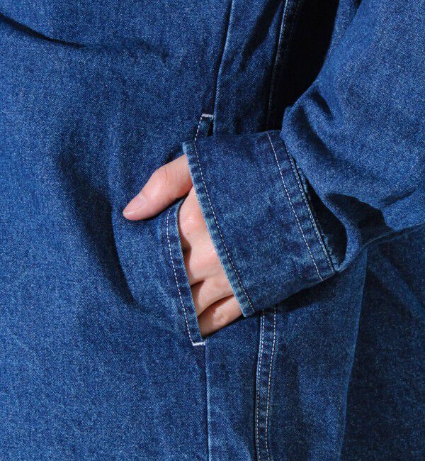 GLOSTER「【GEVACO】デニムフーディーシャツ フード付きデニムシャツ」|シャツ・ブラウス|
