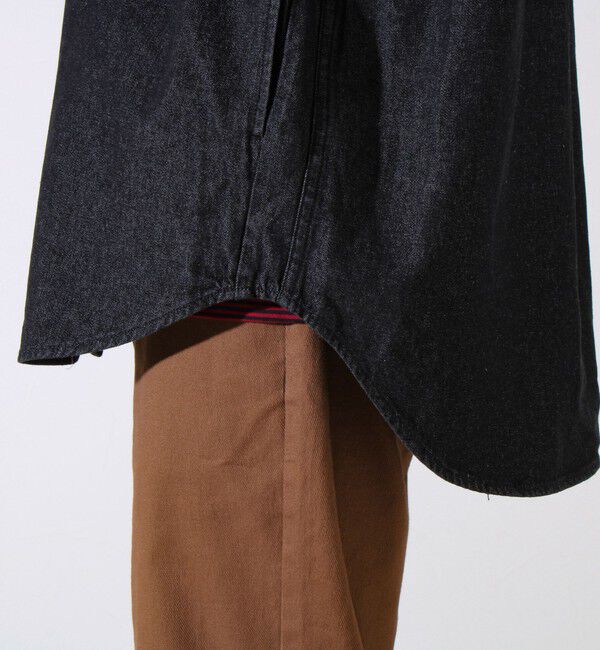 GLOSTER「【GEVACO】デニムフーディーシャツ フード付きデニムシャツ」|シャツ・ブラウス|