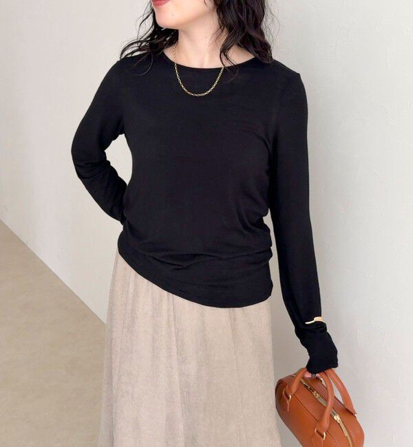 fredy emue「ウールブレンドシアーロンTシャツ」|Tシャツ・カットソー|