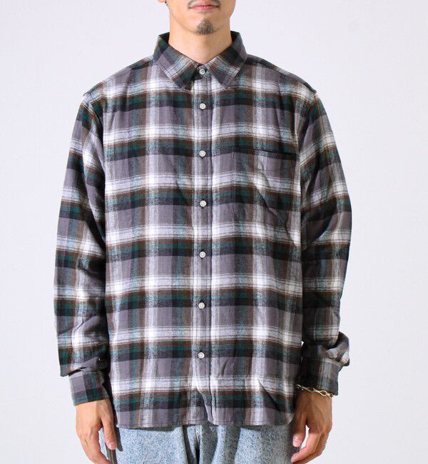 GLOSTER「＜つぶし衿＞U.S.COTTON混 レギュラーカラーチェックネルシャツ」|シャツ・ブラウス|