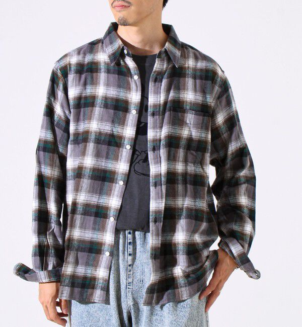 GLOSTER「＜つぶし衿＞U.S.COTTON混 レギュラーカラーチェックネルシャツ」|シャツ・ブラウス|