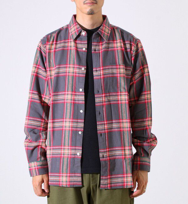 GLOSTER「＜つぶし衿＞U.S.COTTON混 レギュラーカラーチェックネルシャツ」|シャツ・ブラウス|