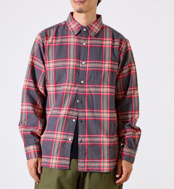 GLOSTER「＜つぶし衿＞U.S.COTTON混 レギュラーカラーチェックネルシャツ」|シャツ・ブラウス|