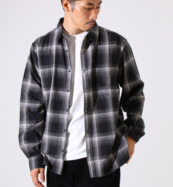 GLOSTER「＜つぶし衿＞U.S.COTTON混 レギュラーカラーチェックネルシャツ」|シャツ・ブラウス|