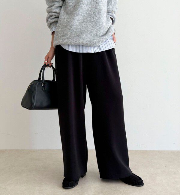 fredy emue「【リピーター続出！/高身長サイズあり】とろみWarmストレートイージーパンツ」|チノ|