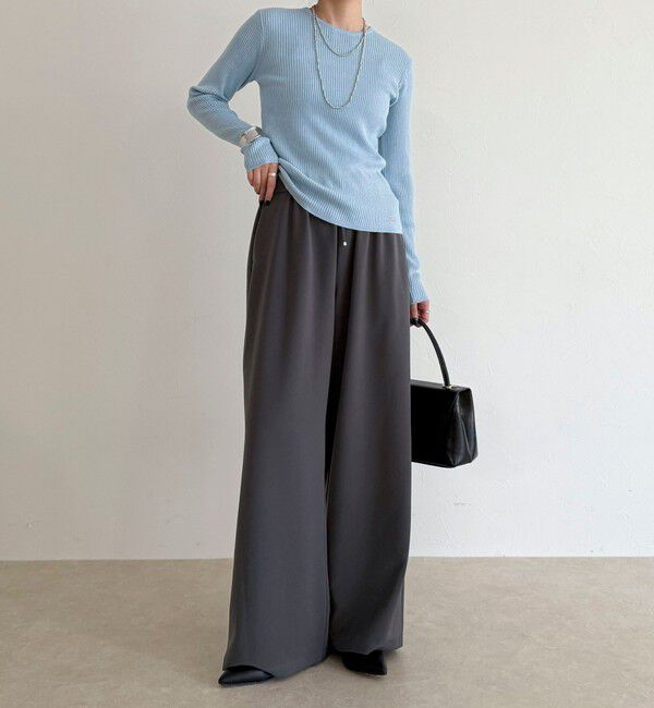 fredy emue「【リピーター続出！/高身長サイズあり】とろみWarmストレートイージーパンツ」|チノ|