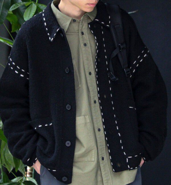 GLOSTER「【ユニセックス対応】ハンドステッチニットジャケット」|カーディガン|