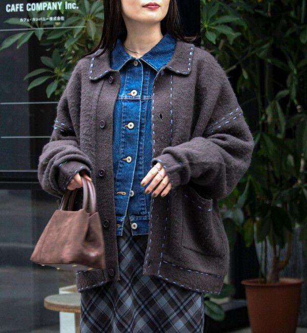 GLOSTER「【ユニセックス対応】ハンドステッチニットジャケット」|カーディガン|