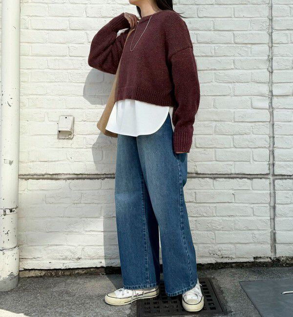 fredy emue「キラキラクロップド丈ニットプルオーバー」|ニット・セーター|