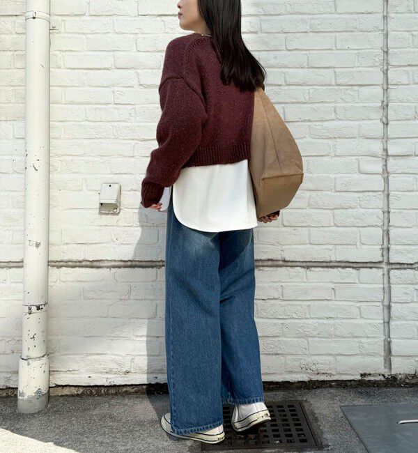 fredy emue「キラキラクロップド丈ニットプルオーバー」|ニット・セーター|