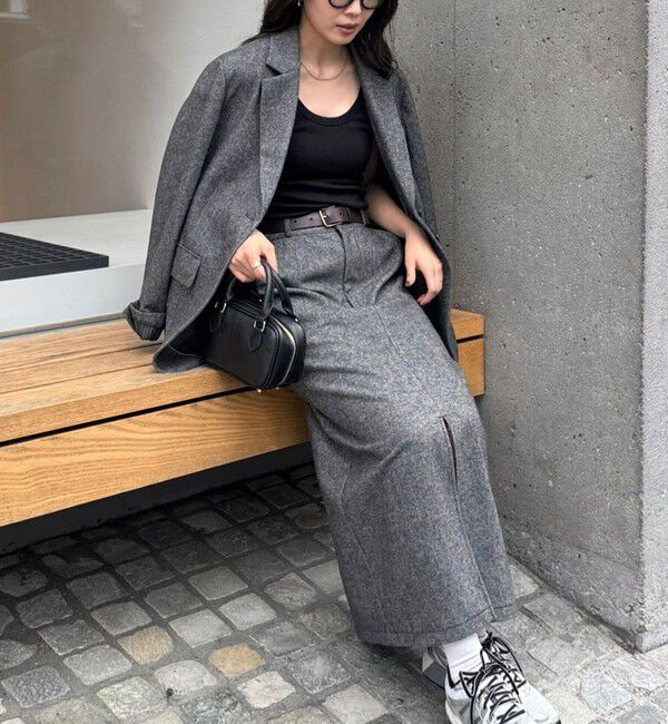 fredy emue「《セットアップ対応》ツィードタイトスカート」|タイト|