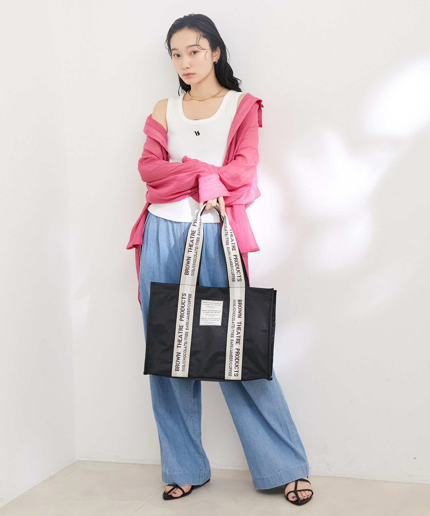 VIS「【洗える】フロントロゴ刺繍タンクトップ」|タンクトップ|