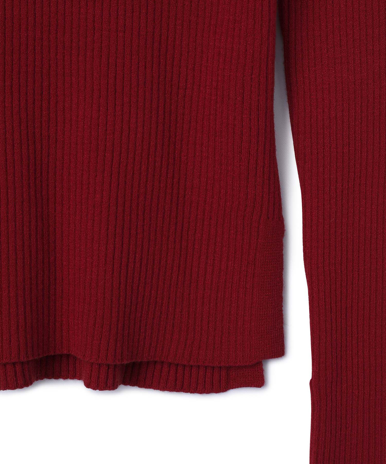 VIS「【新色追加】リブニットプチハイネックプルオーバー【低身長向けサイズ有】」|ニット・セーター|