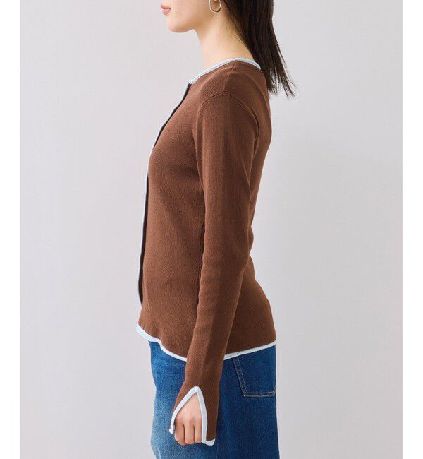 VIS「【WEB/一部店舗限定】配色メローバイカラーカーディガン」|カーディガン|