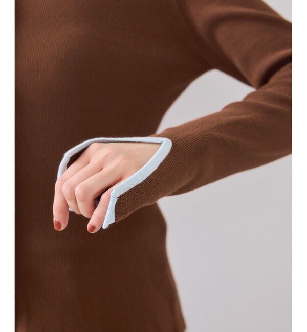 VIS「【WEB/一部店舗限定】配色メローバイカラーカーディガン」|カーディガン|