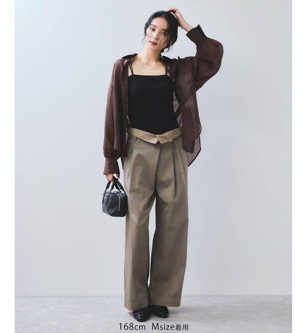 VIS「【洗える】2WAYラップデザインパンツ」|チノ|