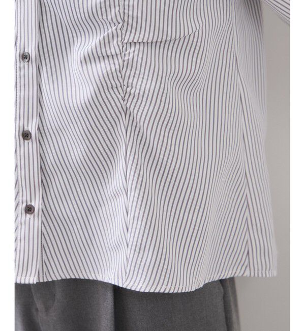 VIS「シャーリングギャザー切替シャツ/イージーケア」|シャツ・ブラウス|