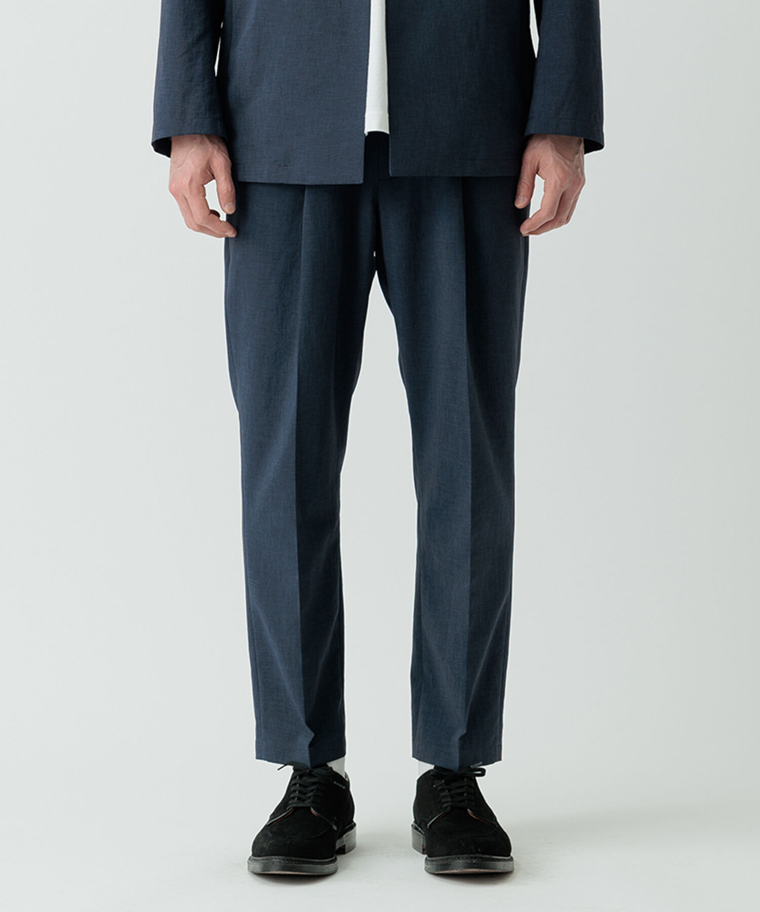 ADAM ET ROPE'「2点セット【RIRANCHA / リランチェ】セットアップ / ノーカラージャケット＆イージーパンツ / イージーケア」|スーツ|