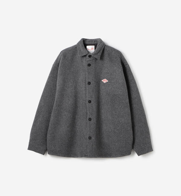 DANTON「DANTON | ウールメルトン シャツジャケット MEN」|テーラードジャケット|GREY