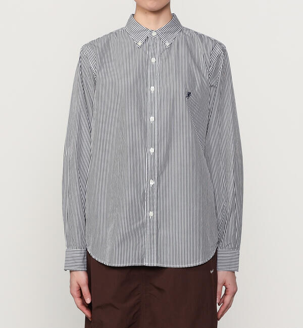  「Gymphlex | コットン 長袖ボタンダウンシャツ STRIPE WOMEN」|シャツ・ブラウス|