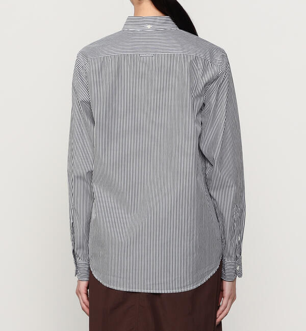  「Gymphlex | コットン 長袖ボタンダウンシャツ STRIPE WOMEN」|シャツ・ブラウス|