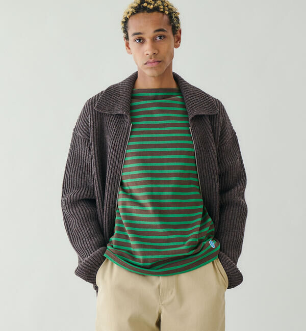  「RYE TENDER | 〈別注〉フルジップ ニットブルゾン MEN」|ニット・セーター|
