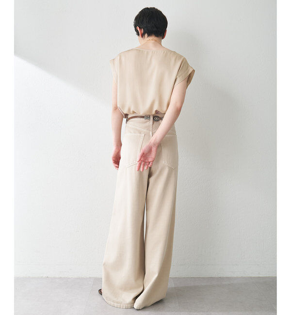  「サテンワッシャーノースリーブブラウス」|シャツ・ブラウス|