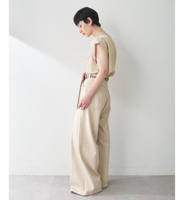  「サテンワッシャーノースリーブブラウス」|シャツ・ブラウス|