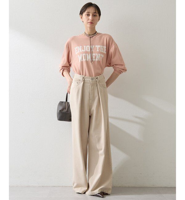  「フロッキープリントロングTシャツ」|Tシャツ・カットソー|