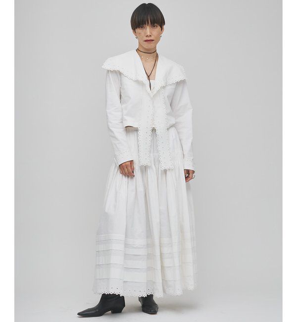 GEMINI「【GEMINI】スカラップ刺繍スカート」|スカート|