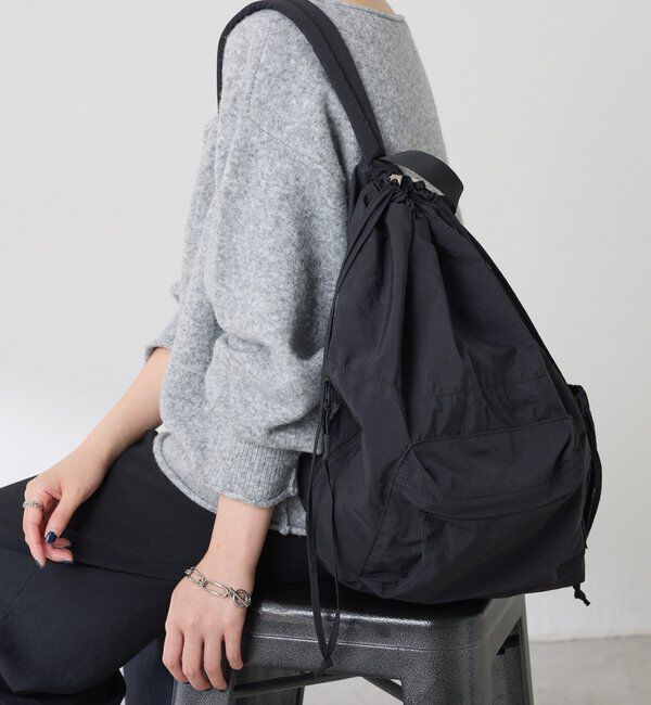  「【巾着型リュック/軽量】ドロストナイロンリュック」|トートバッグ|