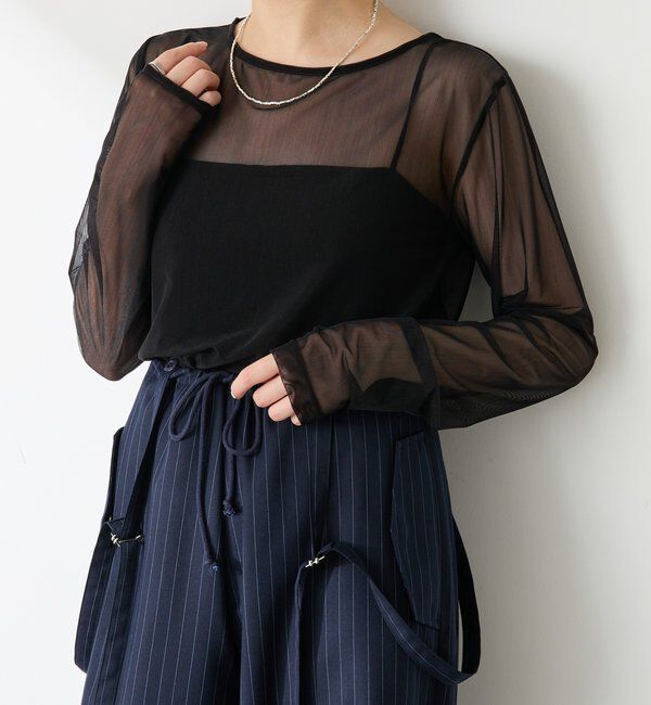  「シアーチュールロンT」|Tシャツ・カットソー|ブラック