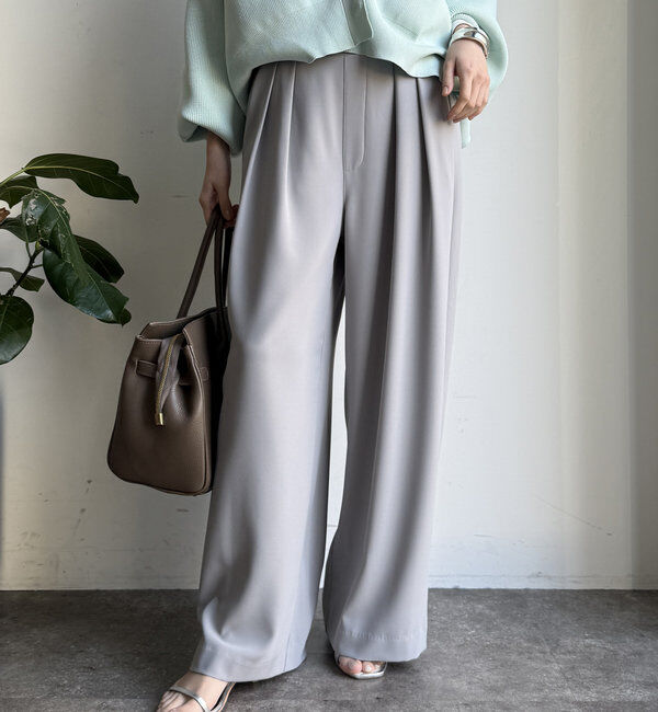  「【累計販売数3万枚突破/22色４サイズ展開！】タックワイドパンツ」|チノ|