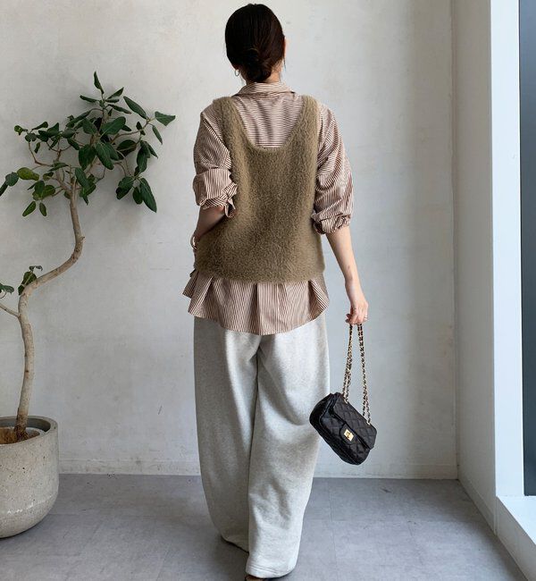  「前後2WAYシャギーニットタンクベスト」|ニット・セーター|