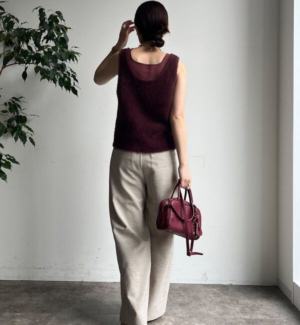  「前後2WAYシャギーニットタンクベスト」|ニット・セーター|