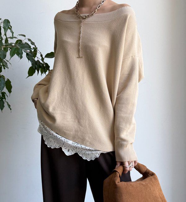  「ボートネックプルオーバー」|ニット・セーター|