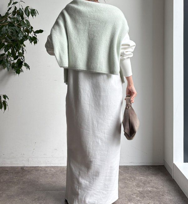  「裏毛裏起毛ヘンリーネックワンピース」|ワンピース|