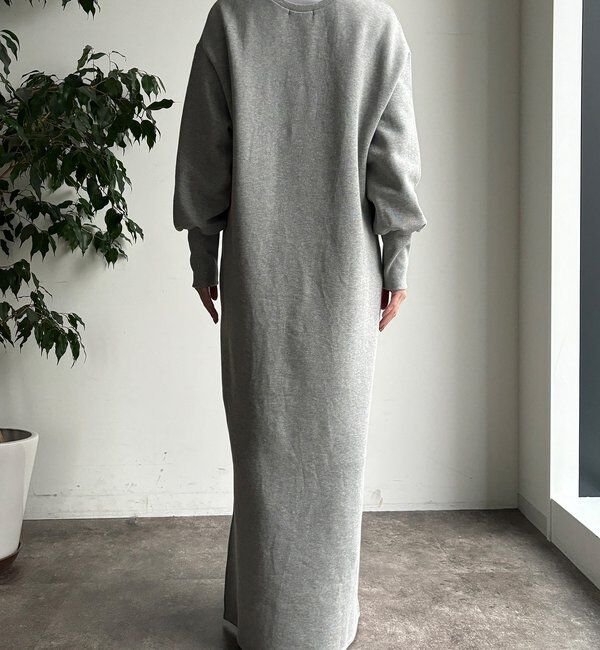  「裏毛裏起毛ヘンリーネックワンピース」|ワンピース|