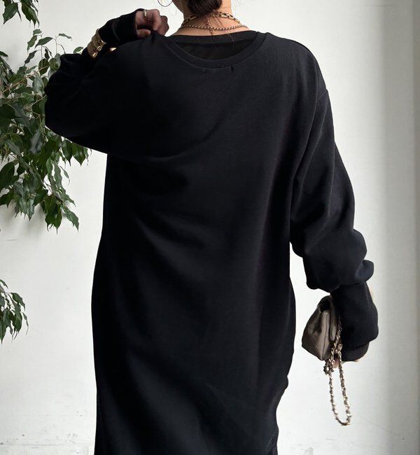  「裏毛裏起毛ヘンリーネックワンピース」|ワンピース|